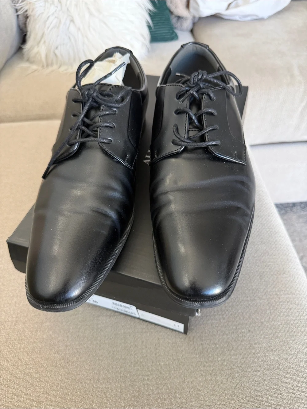 Alfani Black Men\'s Leather Lace-Up Oxfords s-l400.jpg main image 3